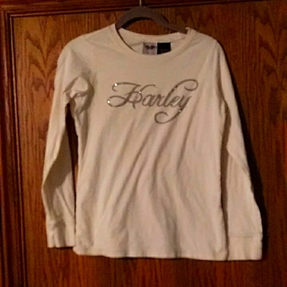 Women's Genuine Motor Clothes Embellished Harley T Shirt - Picture 1 of 5